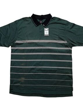 Nike Tiger Woods Polo Shirt 2XL Short Sleeve Golf Yin Yang Green VTG Y2K NEW